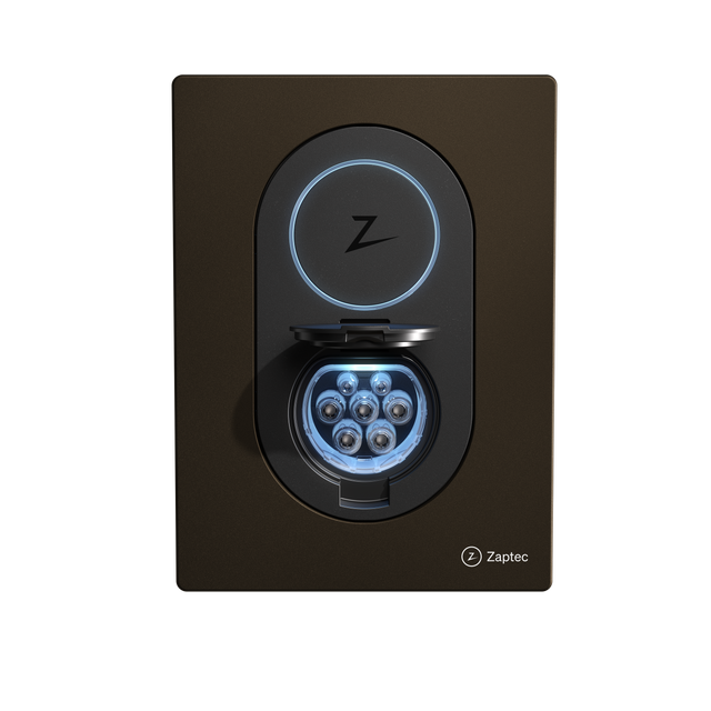 Zaptec Go Wood Brown Open Lid