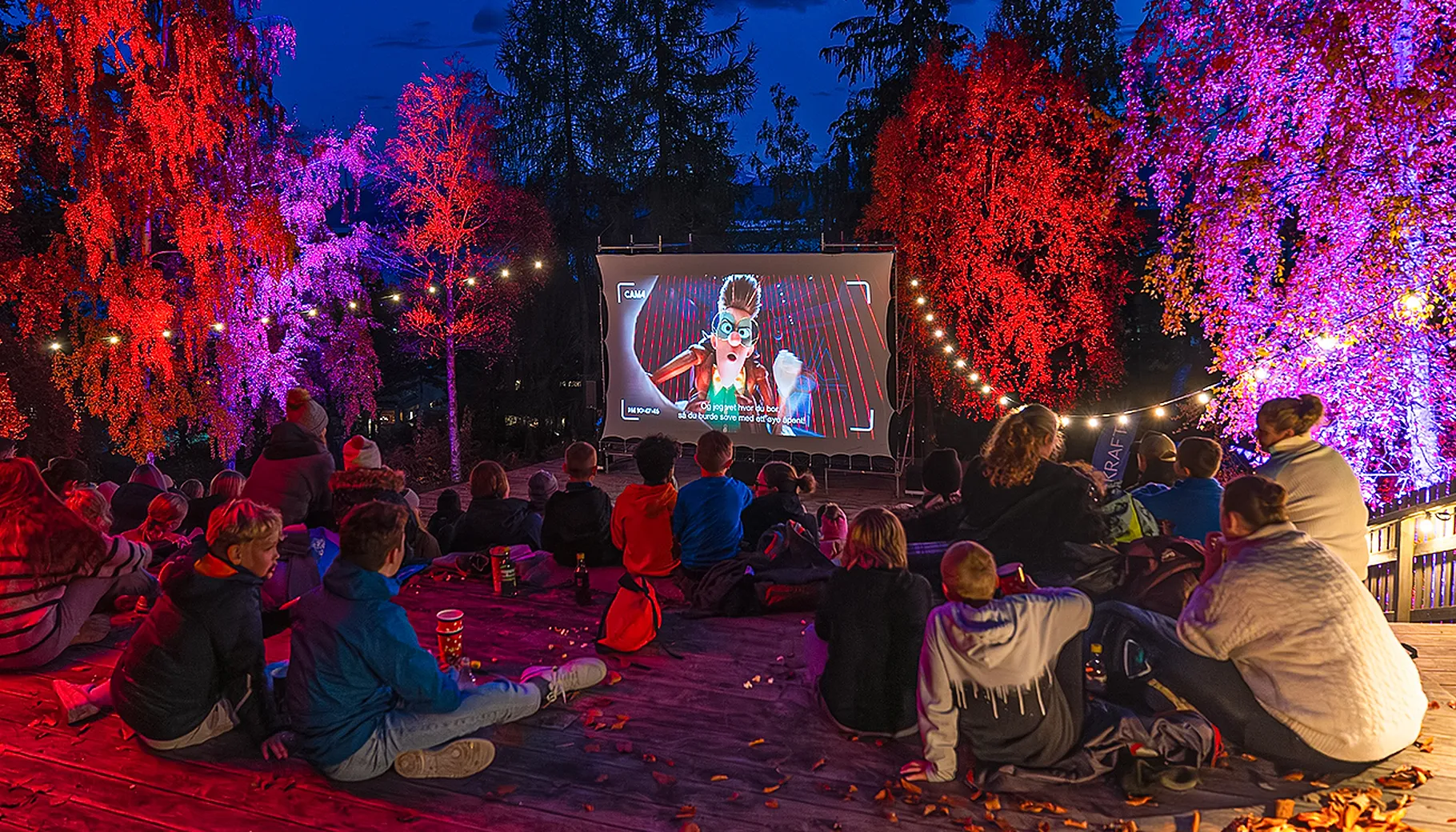 Bilde fra utekino i Reknesparken 2024